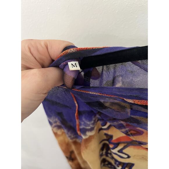 RARE JEAN PAUL GAULTIER MAILLE LONG SLEEVE MESH TOP MED JAPANESE GEISHA ASIAN - Picture 10 of 12